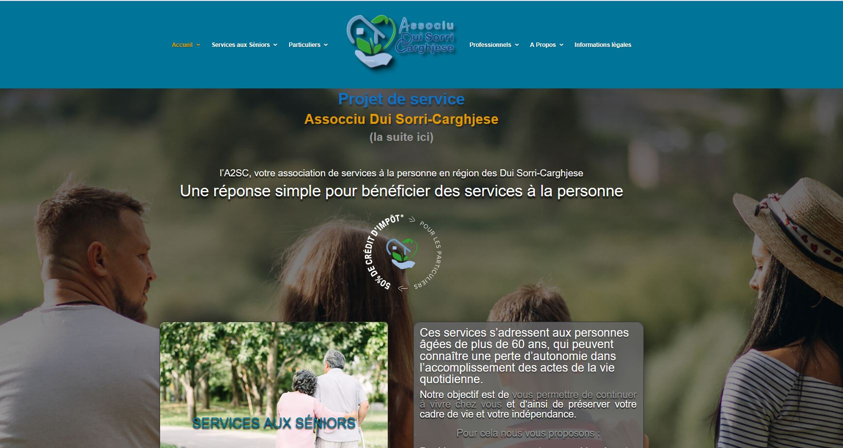 Aperçu du site a2sc.corsica